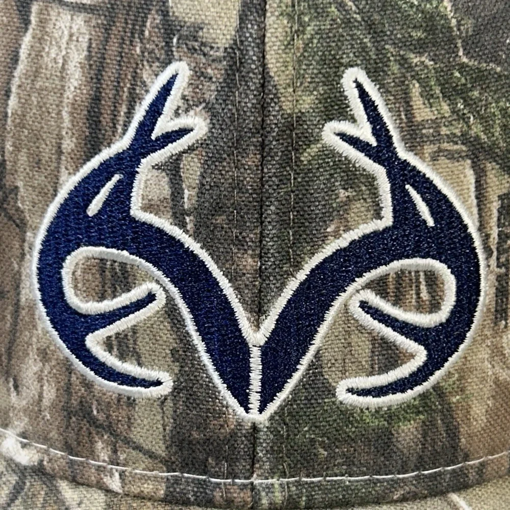Realtree Antler Logo Men Camo Realtree Trucker Hat American Flag Mesh OSFM